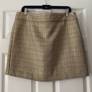 Banana Republic Gold Tweed Mini Skirt - Women